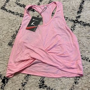Pink Workout Tank Top, Size Small